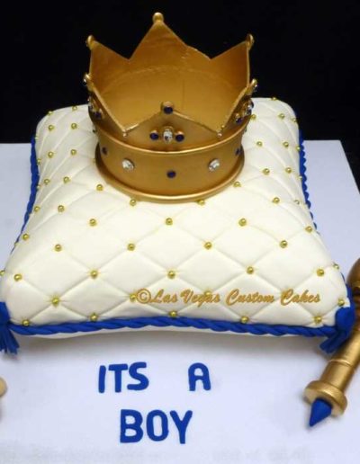 The Prince is Born Cake #596 by Las Vegas Custom Cakes