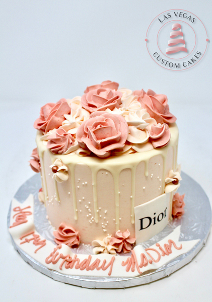 Pink Champagne Cake with White Chocolate Frosting