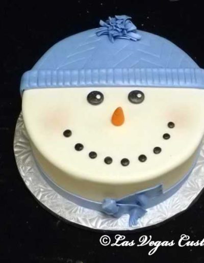 Snow Man Cake #640 by Las Vegas Custom Cakes