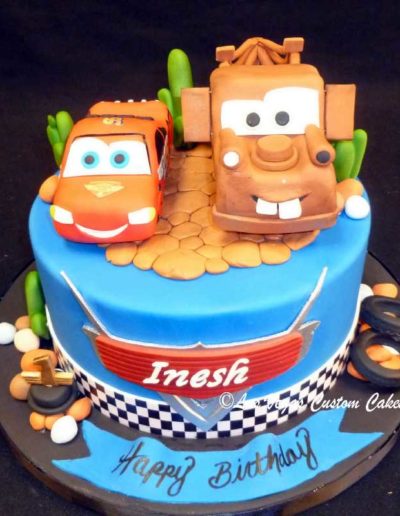 Lightning McQueen and Mater #662 by Las Vegas Custom Cakes