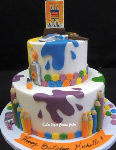 Artist Birthday Cake #687 by Las Vegas Custom Cakes