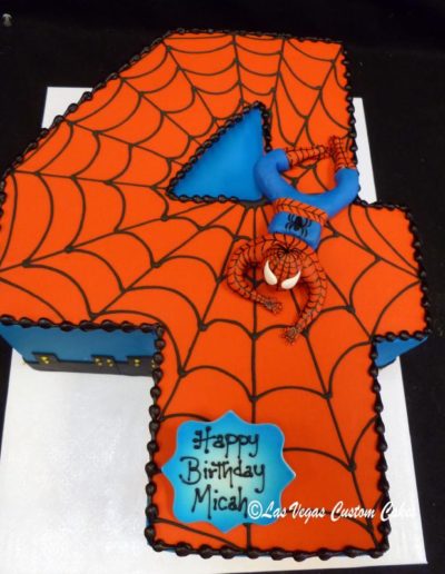 Spiderman Sculpted 4 Cake #697 by Las Vegas Custom Cakes