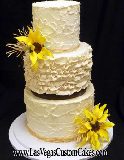 Textures and Sunflowers Cake #432