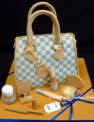 Louis Vuitton Purse with Mariah Carey Makeup #711 by Las Vegas Custom Cakes