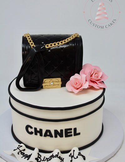 Another Chanel purse cake, only this time, it's tiny! Instead of the label  saying 'No 5 Chanel' we put the birthday girl's name and… | Instagram