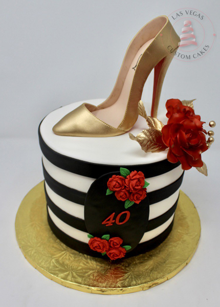 LV #LouisVuittonCake  Girly birthday cakes, High heel cakes