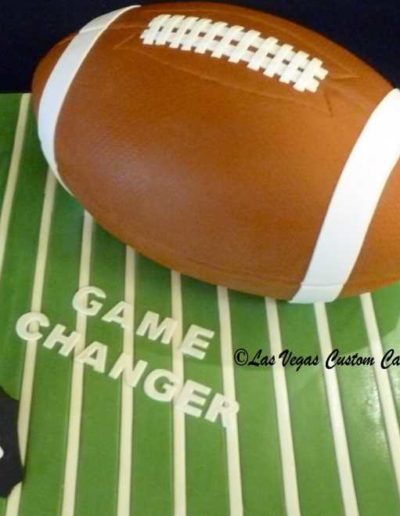 Sculpted Football Cake #651 by Las Vegas Custom Cakes