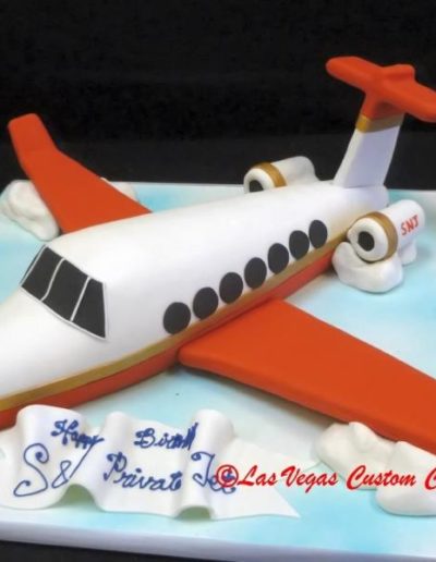 Private Jet Plane #713 by Las Vegas Custom Cakes