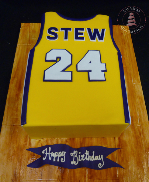Lakers Jersey cake  24th birthday cake, Basketball birthday cake, Birthday  cake for him