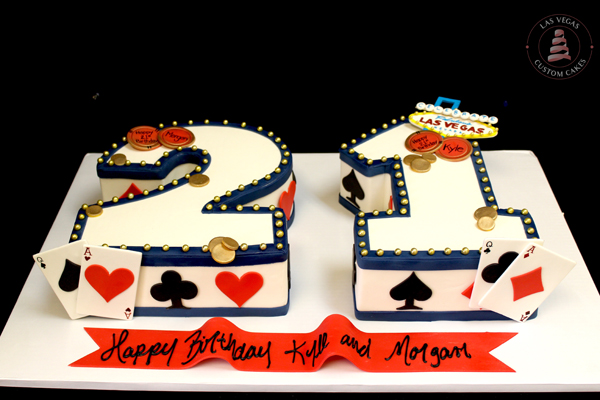 50th Birthday Casino Themed Birthday Cake