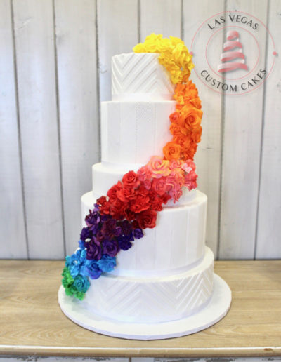 Carly Rainbow Flower Cascade #W105